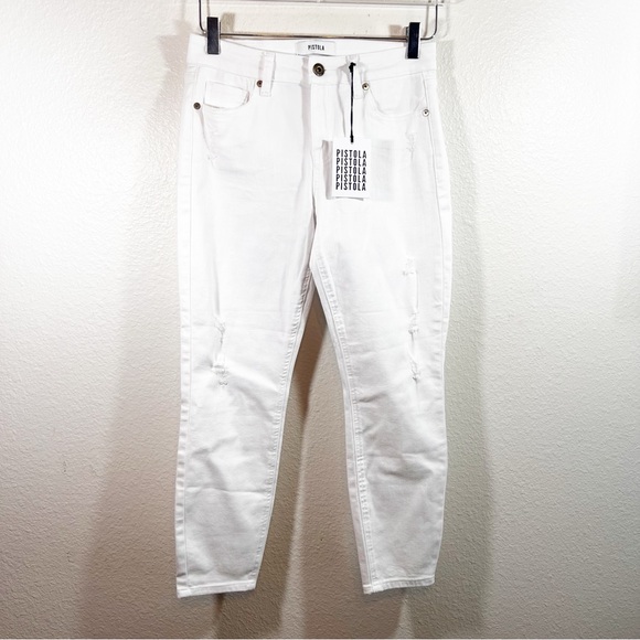 PISTOLA Jennifer Oslo white skinny jeans - Picture 3 of 8